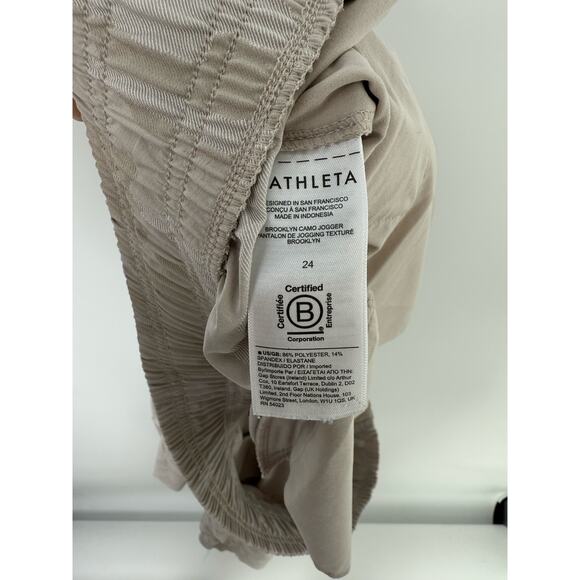 Athleta Brooklyn Camo Jogger Women 24 Beige Athletic Sporty Pants Athleisure - Picture 6 of 11